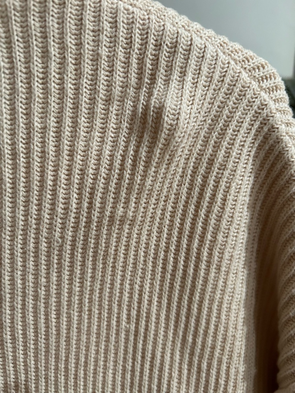 Free People Cream Ribbed Button-Down Pullover - Picture 9 of 9